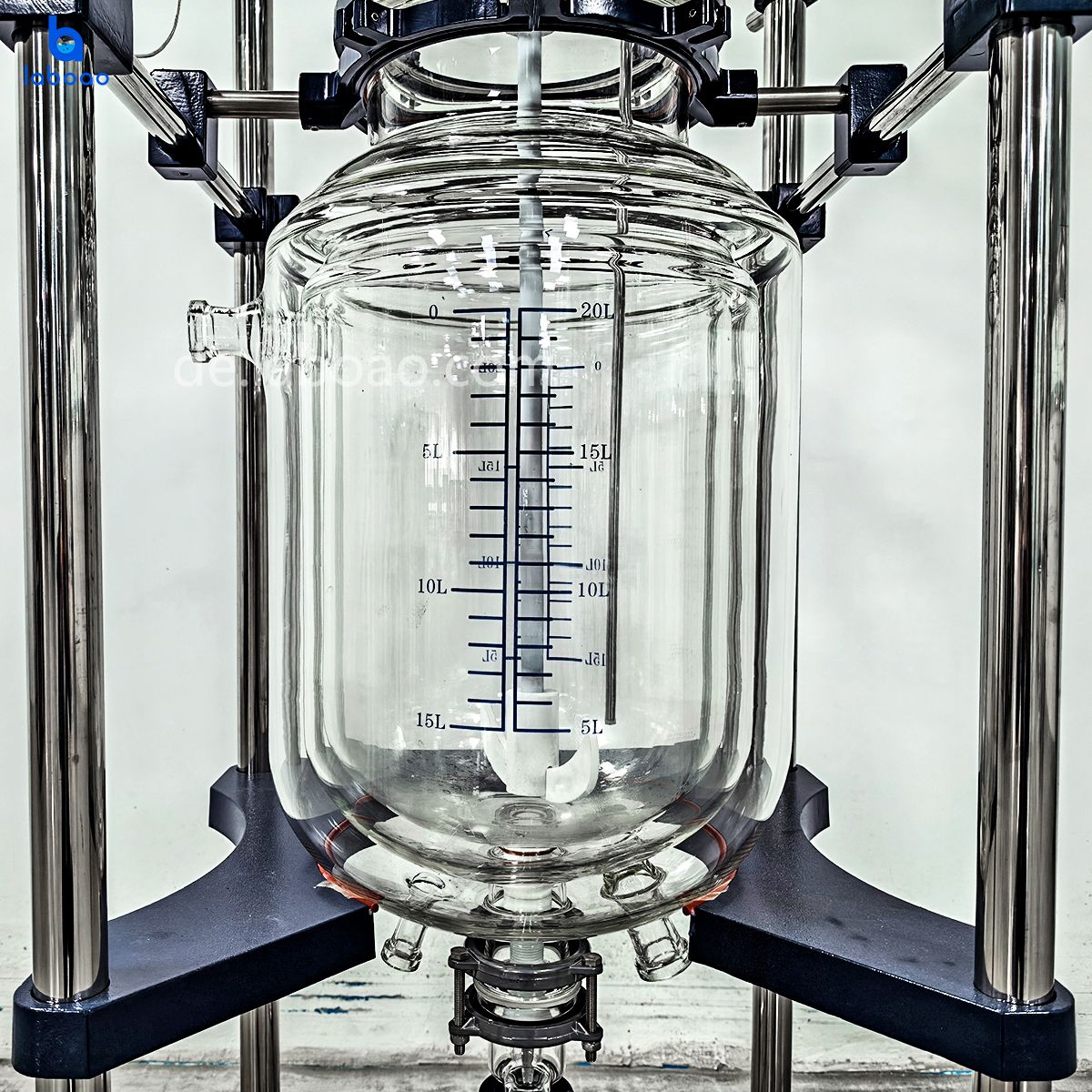 10-100L Dreischichtiger Glasreaktor