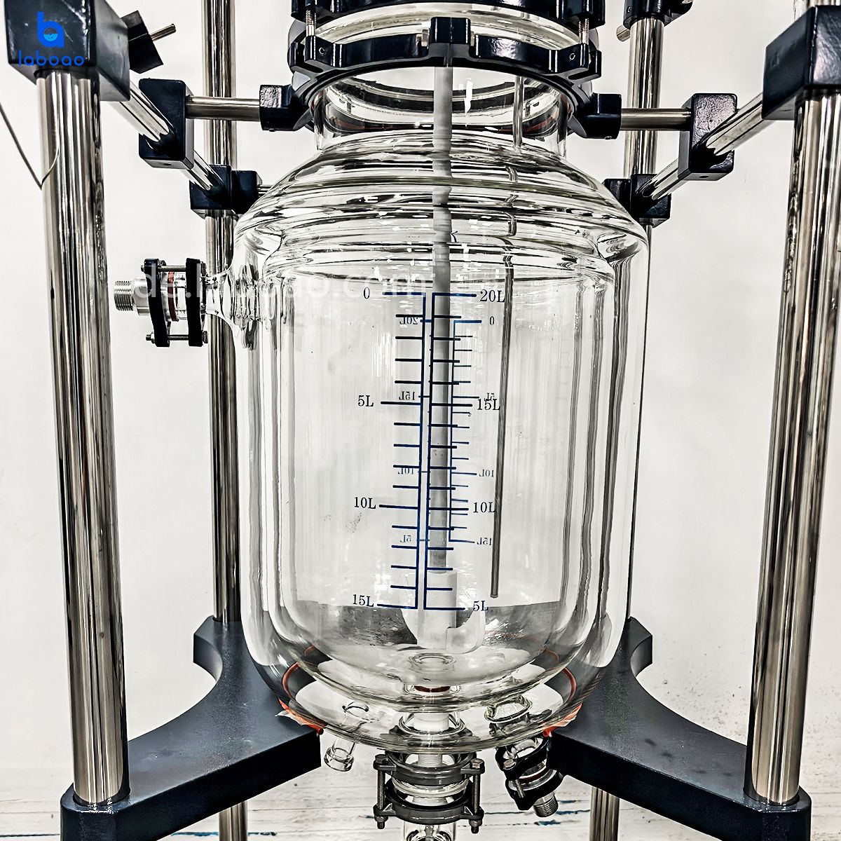 10-100L Dreischichtiger Glasreaktor