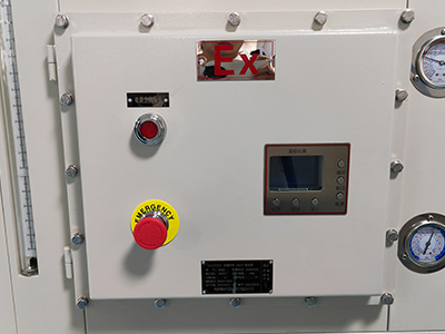 50L Warmwasserbereiter für Labor detail - Explosionsgeschütztes Controller-System (optional 1).
