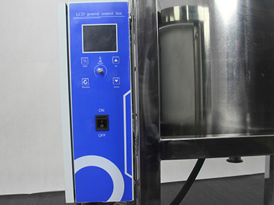Doppelschichtiger Edelstahlreaktor mit elektrischer Heizung detail - LCD-Display-Controller, One-Touch-Heizen und Kühlen, schnelleres Erhitzen.