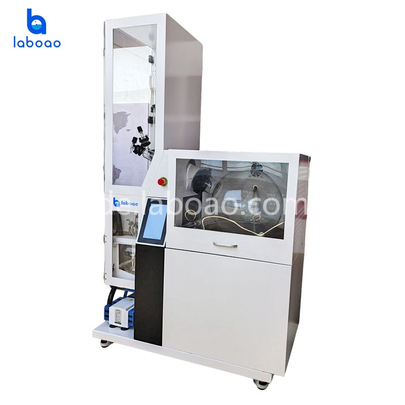 Rotationsverdampfer mit Schutzvorrichtung und automatischer Befüllung und Entleerung